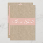 ヴィンテージピーチバーラップベビーシャワー招待状 招待状 (正面/裏面)