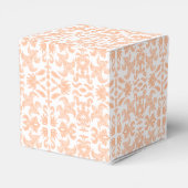 ヴィンテージピーチパターン結婚式の引き出物ボックス フェイバーボックス (裏面サイド)