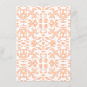 ヴィンテージピーチパターン（の模様が）あるメニュー メニュー (裏面)