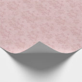 ヴィンテージピーチピンクアンティークダマスク ラッピングペーパー (角)