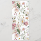 ヴィンテージピーチピンクラブは開花ブライダルシャワー メニュー (裏面)