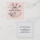 ヴィンテージピーチフローラひまわり名刺 スクエア名刺 (正面/裏面)