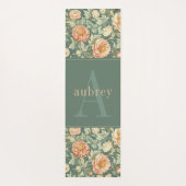 ヴィンテージピーチフローラウィリアムモリスモノグラム ヨガマット (裏面)