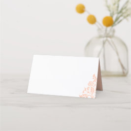 ヴィンテージピーチフローラバラレース結婚ズ プレイスカード