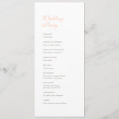 ヴィンテージピーチフローラバラレース結婚ズ プログラム (裏面)