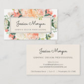 ヴィンテージピーチフローラプロフェッショナル名刺 名刺 (正面/裏面)