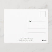 ヴィンテージピーチブラックアンドホワイトホープ文字 ポストカード (裏面)