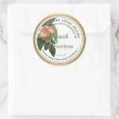 ヴィンテージピーチ保存金属金ゴールド縁ど ラウンドシール (バッグ)