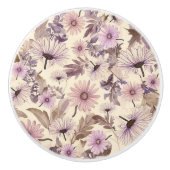 ヴィンテージピーチ及びラベンダーフローラ セラミックノブ (正面)