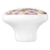 ヴィンテージピーチ及びラベンダーフローラ セラミックノブ (側面)