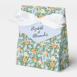 ヴィンテージピーチ結婚バラズライトブルー フェイバーボックス