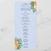 ヴィンテージピーチ結婚バラズライトブルー メニュー (裏面)