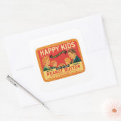 ヴィンテージピーナッツバター食品ラベル スクエアシール (封筒)