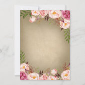 ヴィンテージピーニ素朴リハーサルディナー招待状 招待状 (裏面)