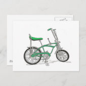 ヴィンテージピーピッカーグリーンSting Ray自転車 ポストカード (正面/裏面)