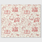 ヴィンテージピープル踊りレッドトワール ラッピングペーパー (フラット)