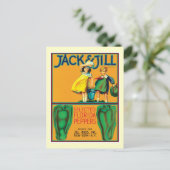 ヴィンテージピーマン食品ラベル ポストカード (スタンド正面)