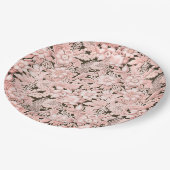 ヴィンテージピ結婚ンクのレース ペーパープレート (アングル)