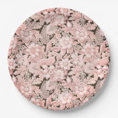 ヴィンテージピ結婚ンクのレース ペーパープレート (正面)