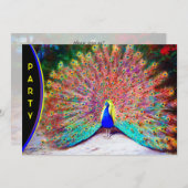 ヴィンテージピ絵画ーコック 招待状 (正面/裏面)