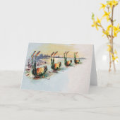 ヴィンテージフおもしろいロググリーティングカード カード (黄色い花)