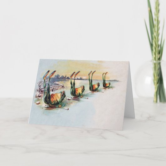 ヴィンテージフおもしろいロググリーティングカード カード (正面)