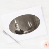 ヴィンテージファイアジャグラー 楕円形シール (封筒)