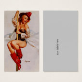 ヴィンテージファイターピンアップガールビジネスカード (正面&裏面)