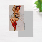 ヴィンテージファイターピンアップガールビジネスカード (デスク)