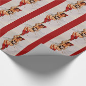 ヴィンテージファイターピンアップガール ラッピングペーパー (角)