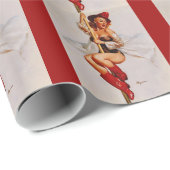 ヴィンテージファイターピンアップガール ラッピングペーパー (ロールコーナー)