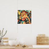 ヴィンテージファイターピンアップ ポスター (キッチン)