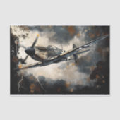 ヴィンテージファイター飛行機デコページ 薄葉紙 (正面)