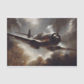 ヴィンテージファイター飛行機デコページ 薄葉紙 (正面)