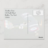 ヴィンテージファイター飛行機誕生日編集年齢ありがとう ポストカード (裏面)