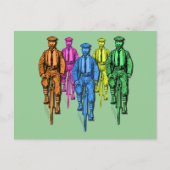 ヴィンテージファイブフェラスオンビクスイラストレーション ポストカード (正面)