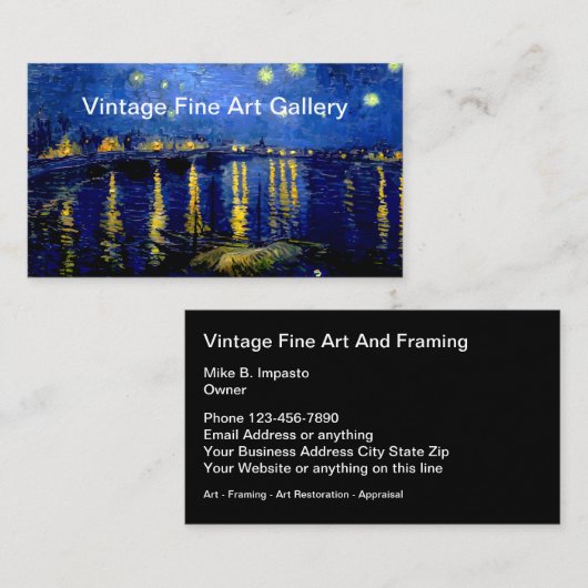 ヴィンテージファインアートギャラリー 名刺 (正面/裏面)