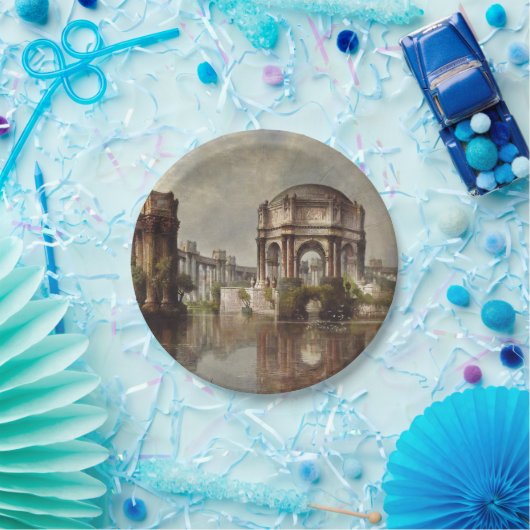 ヴィンテージファインアートパレ絵画ス ペーパープレート (パーティー)