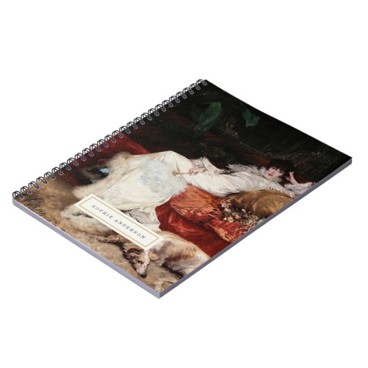 ヴィンテージファインアートパーソナライズされたノート ノートブック (左側)