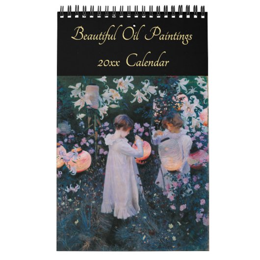 ヴィンテージファインアート美しい油彩画2026壁 カレンダー (カバー)