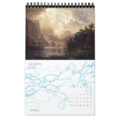 ヴィンテージファインアート美しい油彩画2026壁 カレンダー (1月 2026)