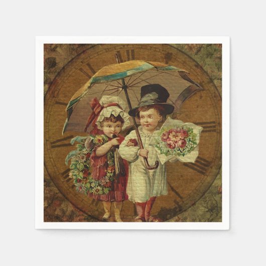 ヴィンテージファインアート スタンダードカクテルナプキン (正面)