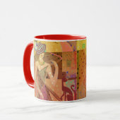 ヴィンテージファッショニスタコラージュ マグカップ (正面左)