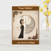 ヴィンテージファッショニスタ_Velvet Gown_1933 カード (黄色い花)