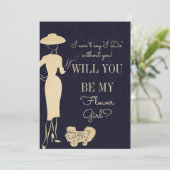 ヴィンテージファッションは私の花ガールカードになる 招待状 (スタンド正面)