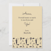 ヴィンテージファッションは私の花嫁のカードになる 招待状 (裏面)