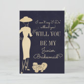 ヴィンテージファッションは私のJr.ジュニアの花嫁カード 招待状 (スタンド正面)