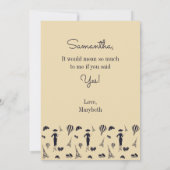 ヴィンテージファッションは私のJr.ジュニアの花嫁カード 招待状 (裏面)