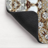 ヴィンテージファッションアートガーリーデコグラム金ゴールド マウスパッド (コーナー)