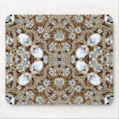 ヴィンテージファッションアートガーリーデコグラム金ゴールド マウスパッド (正面)